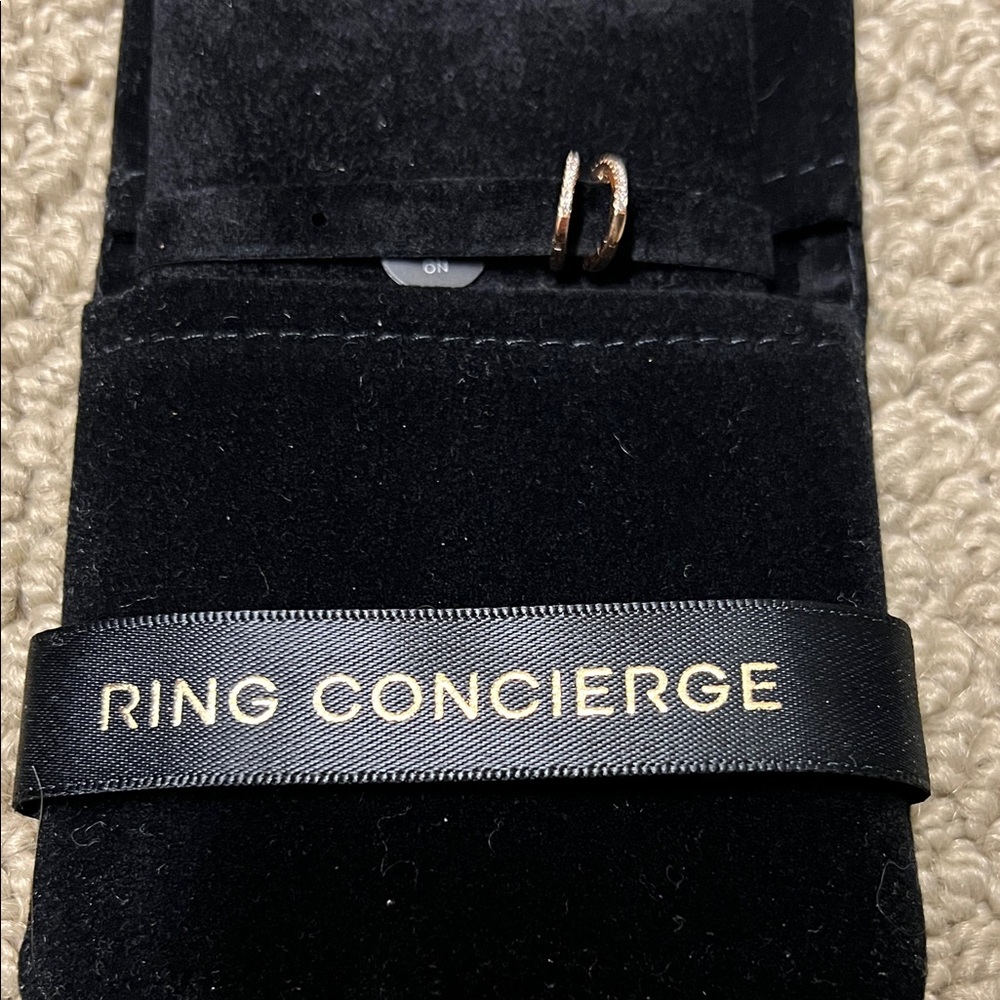 Ring Concierge 14k Rose Gold Pavé Huggie Earrings - Picture 2 of 3